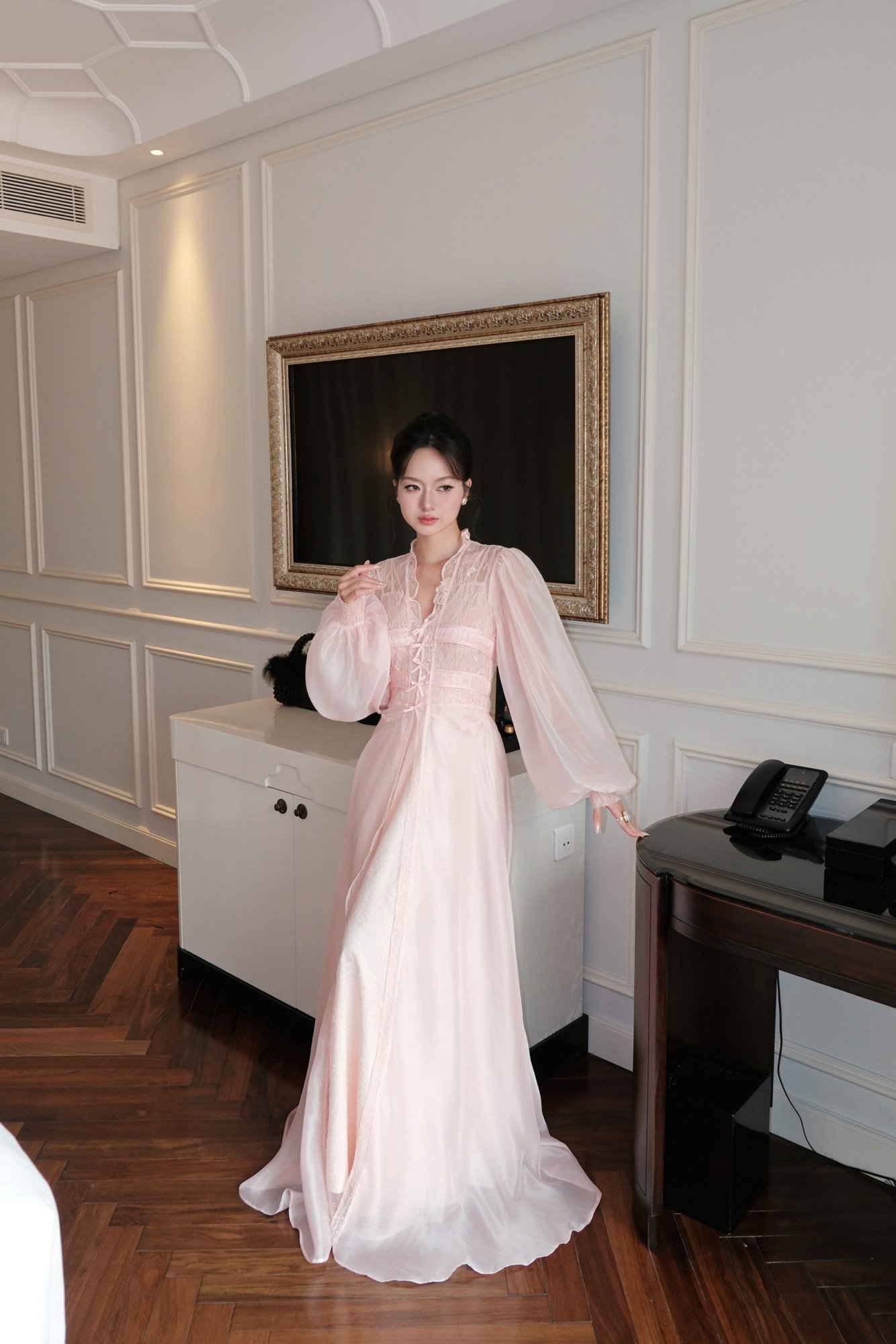 ROSANA PINK NIGHT DRESS